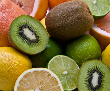 simsearch:400-04716078,k - Kiwi, lemon, lime and grapefruit close-up Stock Photo - Budget Royalty-Free & Subscription, Code: 400-04609100
