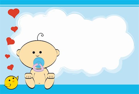 simsearch:400-04397639,k - Just a card of a baby boy  In zip file : an illustrator eps file.  The document can be scaled to any size without loss of quality. Photographie de stock - Aubaine LD & Abonnement, Code: 400-04609735