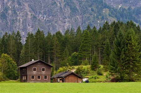 simsearch:400-05135647,k - Two cottages in Almsee, Almtal valley, Austria Stock Photo - Budget Royalty-Free & Subscription, Code: 400-04609822