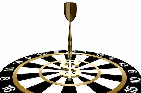 simsearch:400-04600474,k - Dartboard concept money 3d Stock Photo - Budget Royalty-Free & Subscription, Code: 400-04600477