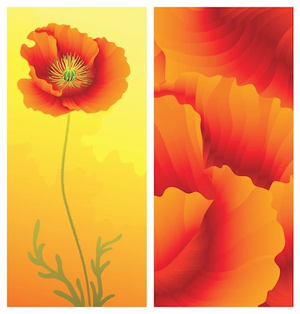 painterly - Spring greeting card with poppy Photographie de stock - Aubaine LD & Abonnement, Code: 400-04600561