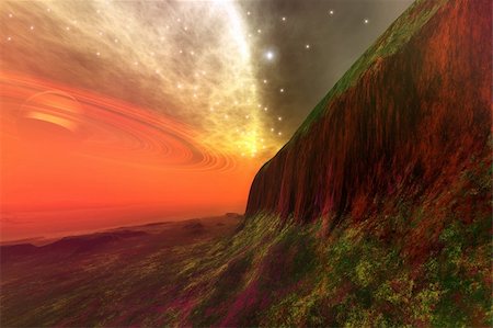simsearch:400-04296357,k - Cosmic seascape on another world. Stock Photo - Budget Royalty-Free & Subscription, Code: 400-04600979