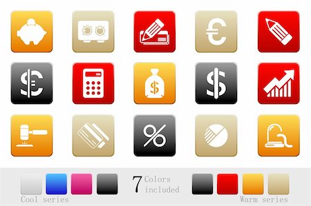 simsearch:400-05133703,k - vector Finance and Banking icons box series Stock Photo - Budget Royalty-Free & Subscription, Code: 400-04603018