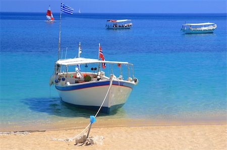 simsearch:400-05254289,k - Fishing boat in the Ionian sea in Greece Stock Photo - Budget Royalty-Free & Subscription, Code: 400-04615051