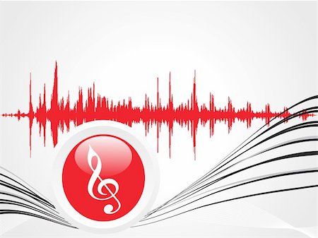 simsearch:400-04676325,k - red icon of musical notes and graph in background, banner Photographie de stock - Aubaine LD & Abonnement, Code: 400-04615513