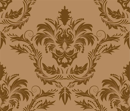 simsearch:400-04090489,k - Damask seamless vector background.  For easy making seamless pattern just drag all group into swatches bar, and use it for filling any contours. Stock Photo - Budget Royalty-Free & Subscription, Code: 400-04615937