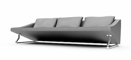 simsearch:400-06091866,k - isolated modern sofa over white background Stock Photo - Budget Royalty-Free & Subscription, Code: 400-04617229