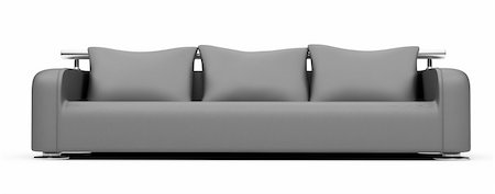 simsearch:400-06091866,k - isolated modern sofa over white background Stock Photo - Budget Royalty-Free & Subscription, Code: 400-04617234