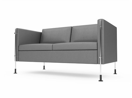 simsearch:400-06091866,k - isolated modern sofa over white background Stock Photo - Budget Royalty-Free & Subscription, Code: 400-04617235