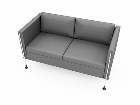 simsearch:400-06091866,k - isolated modern sofa over white background Stock Photo - Budget Royalty-Free & Subscription, Code: 400-04617236