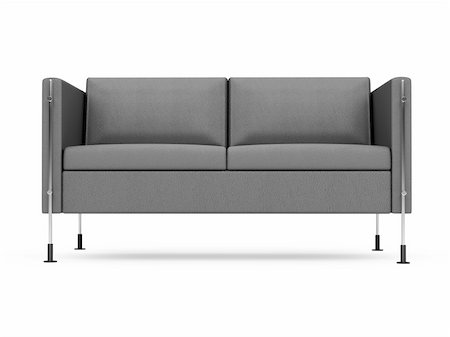 simsearch:400-06091866,k - isolated modern sofa over white background Stock Photo - Budget Royalty-Free & Subscription, Code: 400-04617237