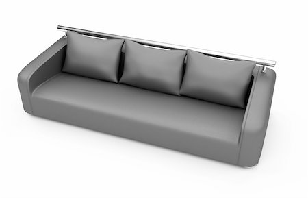 simsearch:400-06091866,k - isolated modern sofa over white background Stock Photo - Budget Royalty-Free & Subscription, Code: 400-04617233
