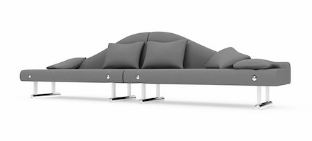 simsearch:400-06091866,k - isolated modern sofa over white background Stock Photo - Budget Royalty-Free & Subscription, Code: 400-04617245