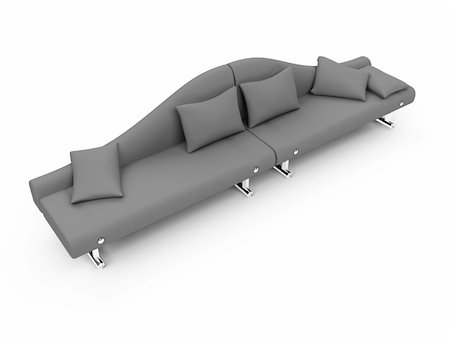 simsearch:400-06091866,k - isolated modern sofa over white background Stock Photo - Budget Royalty-Free & Subscription, Code: 400-04617246