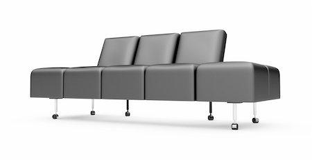 simsearch:400-06091866,k - isolated modern sofa over white background Stock Photo - Budget Royalty-Free & Subscription, Code: 400-04617241
