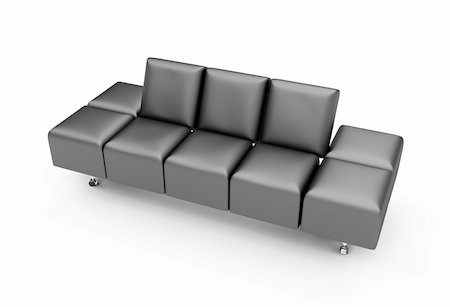 simsearch:400-06091866,k - isolated modern sofa over white background Stock Photo - Budget Royalty-Free & Subscription, Code: 400-04617242