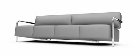 simsearch:400-06091866,k - isolated modern sofa over white background Stock Photo - Budget Royalty-Free & Subscription, Code: 400-04617243
