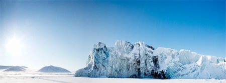 A glacier panorama from the island of Spitsbergen, Svalbard, Norway Stock Photo - Budget Royalty-Free & Subscription, Code: 400-04610517
