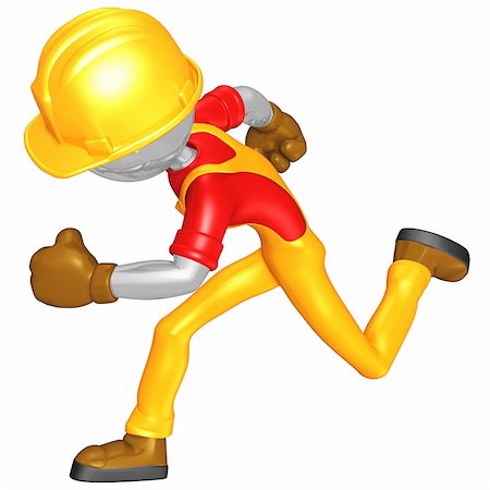 A Construction Worker Presentation Figure In 3D Stock Photo - Budget Royalty-Free & Subscription, Code: 400-04610740