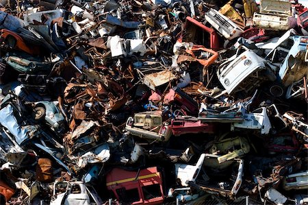 old rusting scrapped cars in a junk yard Stock Photo - Budget Royalty-Free & Subscription, Code: 400-04610790