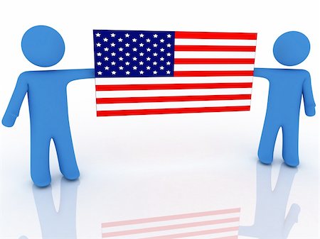 simsearch:400-06389956,k - 3d rendering of two persons with american flag Photographie de stock - Aubaine LD & Abonnement, Code: 400-04611202