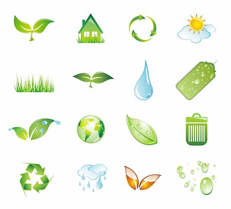 simsearch:400-05365649,k - Environmental and Green Icon collection - Set 1 Stock Photo - Budget Royalty-Free & Subscription, Code: 400-04611493