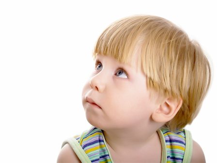 shy baby - Portrait of the blond little boy on a background Stock Photo - Budget Royalty-Free & Subscription, Code: 400-04612054