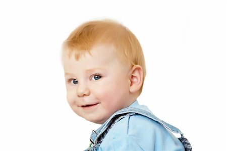 shy baby - Portrait of the blond little boy on a background Stock Photo - Budget Royalty-Free & Subscription, Code: 400-04612052
