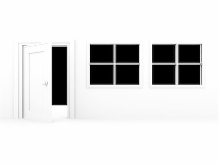 simsearch:600-06808788,k - 3d door and windows on an isolated background Photographie de stock - Aubaine LD & Abonnement, Code: 400-04612864
