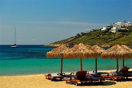 Beach on the Mykonos. Cyclades. Greece Stock Photo - Budget Royalty-Free & Subscription, Code: 400-04613753