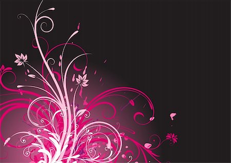 simsearch:400-06084681,k - Vector illustration of funky Floral Background Foto de stock - Super Valor sin royalties y Suscripción, Código: 400-04624213