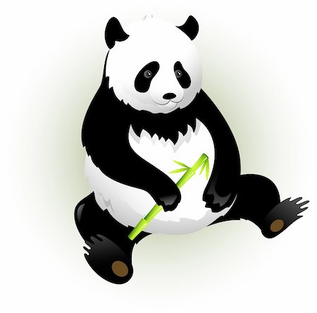 simsearch:400-08154053,k - Vectors panda with bamboo. Isolated on white. EPS 8, AI Stock Photo - Budget Royalty-Free & Subscription, Code: 400-04624228