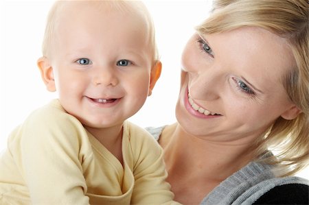 simsearch:400-04594888,k - Bright closeup portrait of adorable baby boy and his mom Stock Photo - Budget Royalty-Free & Subscription, Code: 400-04624884