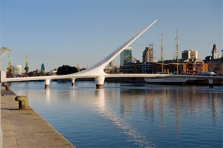 simsearch:400-07111236,k - Women´s bridge in Puerto Madero, Buenos Aires, Argentina. Stock Photo - Budget Royalty-Free & Subscription, Code: 400-04628453