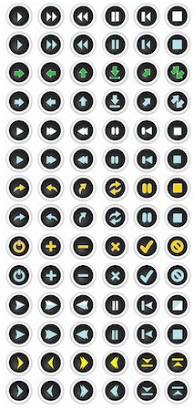 simsearch:400-06065651,k - Illustration of variety buttons in high resolution for web sites, promotions, portfolio etc. Photographie de stock - Aubaine LD & Abonnement, Code: 400-04620238