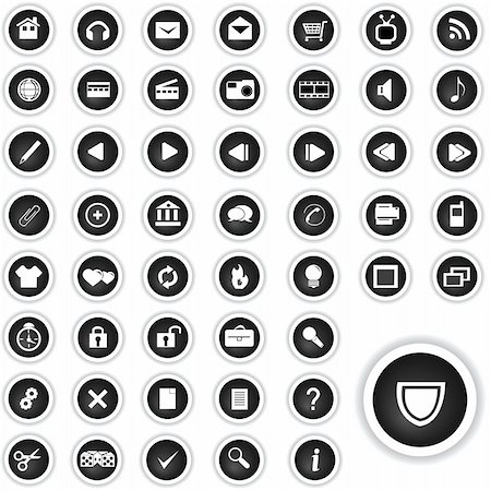 simsearch:400-06065651,k - Illustration of variety buttons in high resolution for web sites, promotions, portfolio etc. Photographie de stock - Aubaine LD & Abonnement, Code: 400-04620239