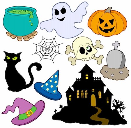 simsearch:400-04236823,k - Various Halloween images 2 - vector illustration. Stock Photo - Budget Royalty-Free & Subscription, Code: 400-04620855