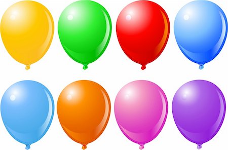 simsearch:400-04278954,k - Vector Illustration of Balloons in different colors Stock Photo - Budget Royalty-Free & Subscription, Code: 400-04621148