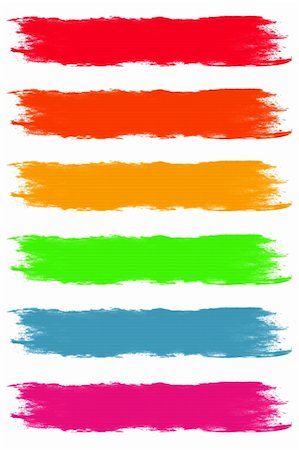 paint brush line art - Paint Brush Strokes in Assorted Pastel Colors Stock Photo - Budget Royalty-Free & Subscription, Code: 400-04621204