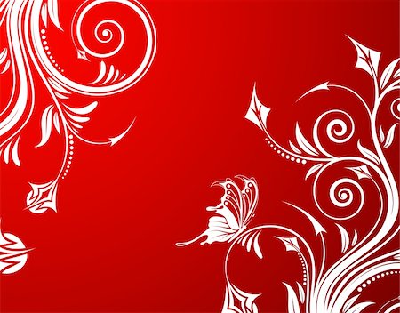 simsearch:400-04039169,k - Floral background with butterfly, element for design, vector illustration Stock Photo - Budget Royalty-Free & Subscription, Code: 400-04622442