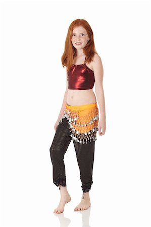 foot model - Young Caucasian belly dancing girl in beautiful decorated clothes on white background and reflective floor. Not isolated Foto de stock - Super Valor sin royalties y Suscripción, Código: 400-04623128