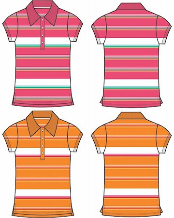 simsearch:400-04640737,k - lady fashion stripe pattern polo Stock Photo - Budget Royalty-Free & Subscription, Code: 400-04634098