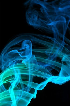 Abstract blue smoke Photographie de stock - Aubaine LD & Abonnement, Code: 400-04634442