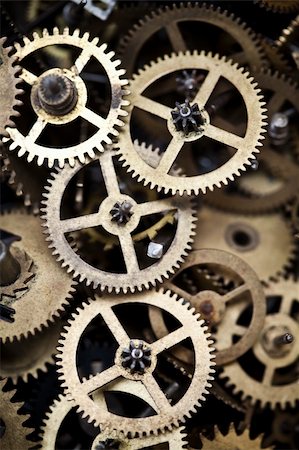 Macro detail of old gears Stock Photo - Budget Royalty-Free & Subscription, Code: 400-04636286