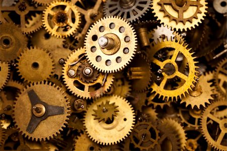 Macro detail of old gears Stock Photo - Budget Royalty-Free & Subscription, Code: 400-04636281