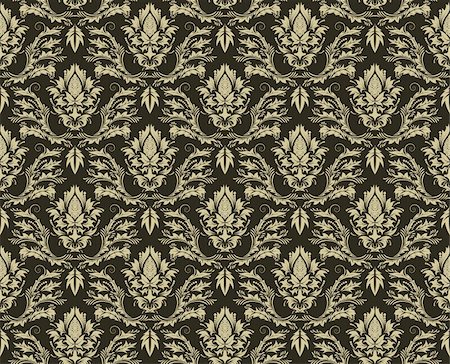 simsearch:400-04090489,k - Damask seamless vector background.  For easy making seamless pattern just drag all group into swatches bar, and use it for filling any contours. Stock Photo - Budget Royalty-Free & Subscription, Code: 400-04636314