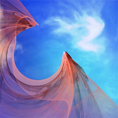 simsearch:400-05171637,k - Abstract elegance background. Blue - orange palette. Combined raster fractal graphics and photo. Stock Photo - Budget Royalty-Free & Subscription, Code: 400-04637231