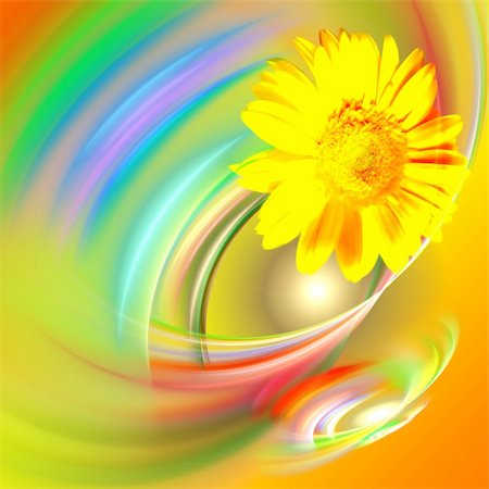 simsearch:400-05171637,k - Abstract elegance background. Yellow - orange palette. Combined raster fractal graphics and photo. Stock Photo - Budget Royalty-Free & Subscription, Code: 400-04637233