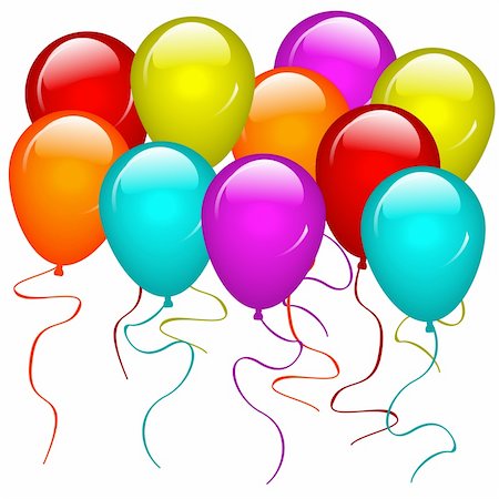 simsearch:400-04658893,k - Illustration of balloons. Available in both jpeg and eps8 format. Photographie de stock - Aubaine LD & Abonnement, Code: 400-04637928