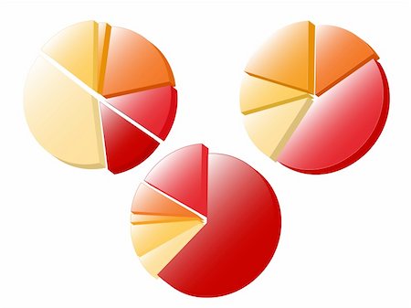 simsearch:400-04370567,k - Set of 3 pie charts. Available in jpeg and eps8 format. Stock Photo - Budget Royalty-Free & Subscription, Code: 400-04638009